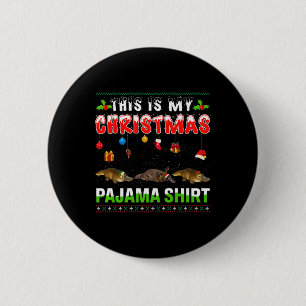 Badge Rond 5 Cm Équipe d'animaux de Noël de l'ornithorynque C'est