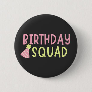 Badge Rond 5 Cm Équipe d'anniversaire