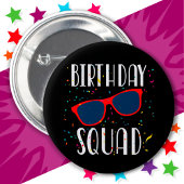 Badge Rond 5 Cm Équipe d'anniversaire du cool Fun Matching Group