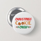 Badge Rond 5 Cm Équipe de biscuits de Noël (Devant & derrière)