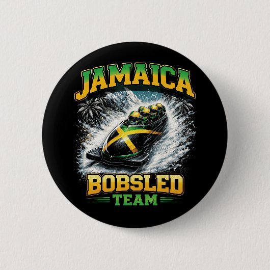 Badge Rond 5 Cm Équipe de bobsleigh de Jamaïque (Devant)