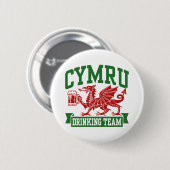 Badge Rond 5 Cm Équipe de boisson CYMRU (Devant & derrière)