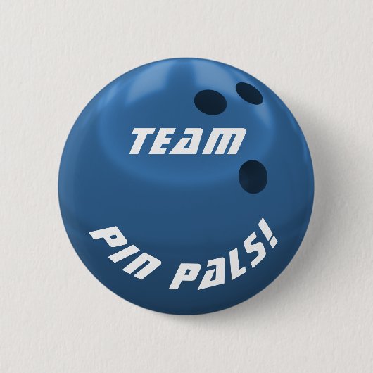 Badge Rond 5 Cm Équipe de Bowling (Devant)
