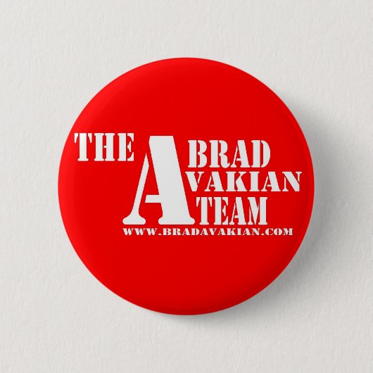 Badge Rond 5 Cm Équipe de Brad Avakian (Devant)