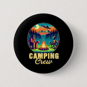 Badge Rond 5 Cm Équipe de camping campeur buveur équipe drôle Bigf