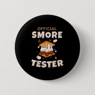 Badge Rond 5 Cm Équipe de camping Marshmallows testeur officiel de