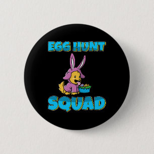 Badge Rond 5 Cm Équipe de chasse aux œufs Chien mignon Chien de ch