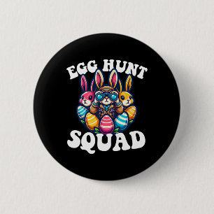 Badge Rond 5 Cm Équipe de chasse aux oeufs Graphique Chasse aux oe