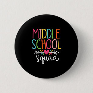 Badge Rond 5 Cm Équipe de collège premier jour d'école milieu