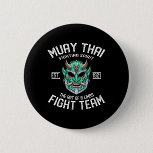 Badge Rond 5 Cm Équipe de combat Muay Thai Oni Demon - Nak Muay, K