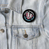 Badge Rond 5 Cm Équipe de course mère-fille (En situation)