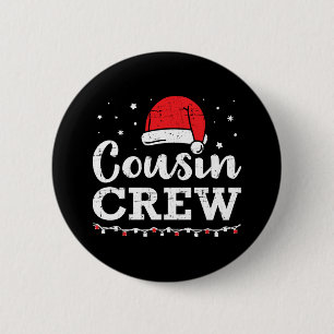 Badge Rond 5 Cm Équipe de cousin de Noël