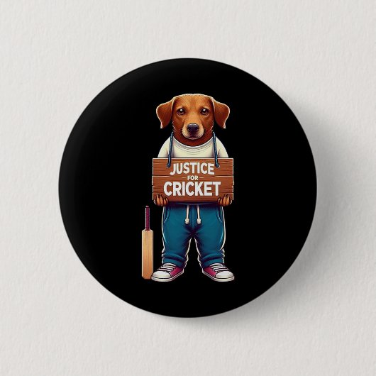 Badge Rond 5 Cm Équipe de cricket (Devant)