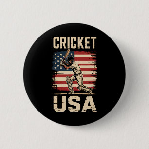 Badge Rond 5 Cm Équipe de cricket américaine hommes femmes États-U