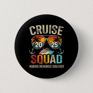 Badge Rond 5 Cm Équipe de croisière 2025 Famille Vacances Groupe S