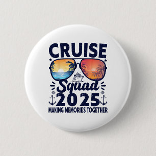 Badge Rond 5 Cm Équipe de croisière 2025 Groupe de voyage de vacan