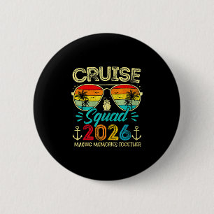 Badge Rond 5 Cm Équipe de croisière 2026 Groupe familial correspon