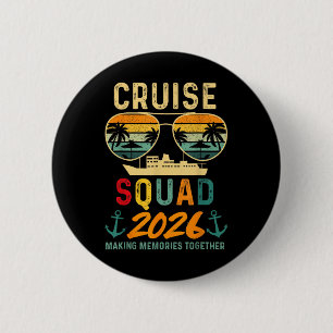 Badge Rond 5 Cm Équipe de croisière 2026 Vacances en famille tenue
