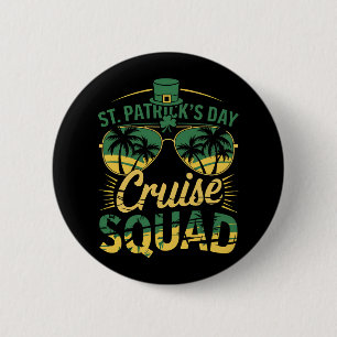 Badge Rond 5 Cm Équipe de croisière de la Saint-Patrick tenue asso