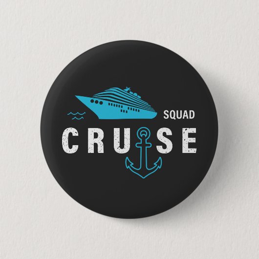 Badge Rond 5 Cm Équipe de croisière, Groupe une fête de vacances V (Devant)