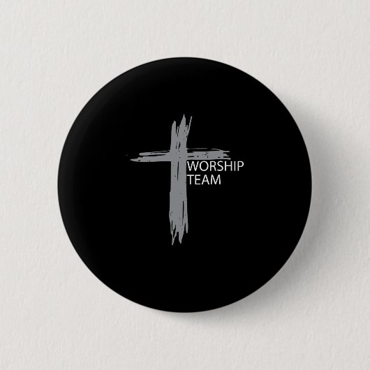 Badge Rond 5 Cm Équipe de culte pour groupe de musique chrétienne (Devant)