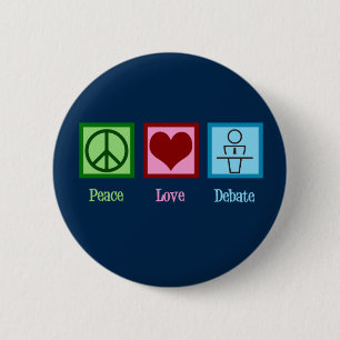Badge Rond 5 Cm Équipe de discussion d'amour de paix