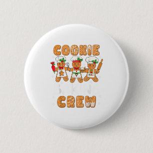 Badge Rond 5 Cm Équipe de fabrication de biscuits de Noël drôle Am
