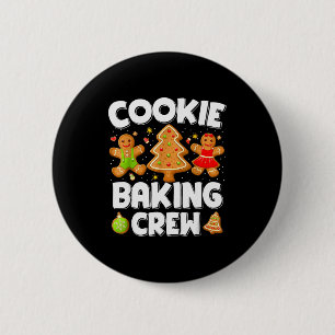 Badge Rond 5 Cm Équipe de fabrication de biscuits de Noël en pain 