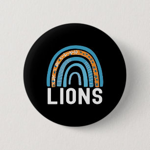 Badge Rond 5 Cm Équipe de fans de sport scolaire Lions Esprit de r