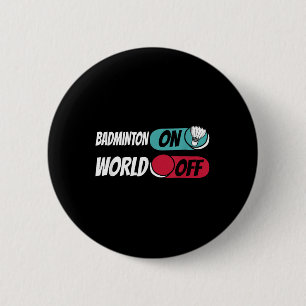 Badge Rond 5 Cm Équipe de joueur de badminton navette badminton su
