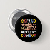 Badge Rond 5 Cm Équipe De La Cowboy Western Rodeo Squad Anniversai (Devant & derrière)