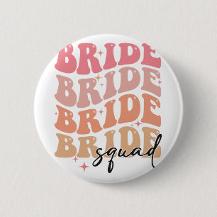 Badge Rond 5 Cm Équipe de la mariée thème groovy enterrement de vi