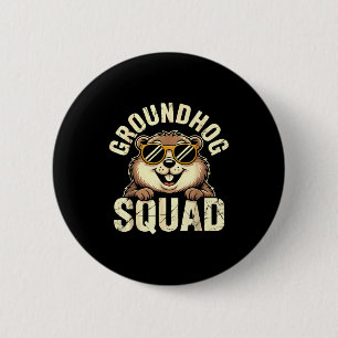 Badge Rond 5 Cm Équipe de la marmotte 2026 Joyeuse journée de la m