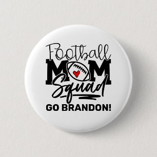 Badge Rond 5 Cm Équipe de maman de football personnalisée