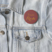 Badge Rond 5 Cm Équipe de Mariage d'or (En situation)