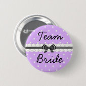 Badge Rond 5 Cm Équipe de mariée fête de bachelorette Tache violet (Devant & derrière)