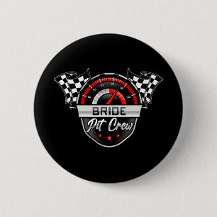 Badge Rond 5 Cm Équipe de mariée sur circuit automobile Fête d'ann