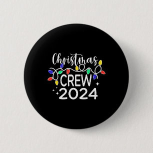Badge Rond 5 Cm Équipe de Noël 2024 Pajamas de Noël de famille Noë