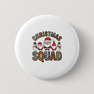 Badge Rond 5 Cm Équipe de Noël Santa Bonhomme de neige Impression