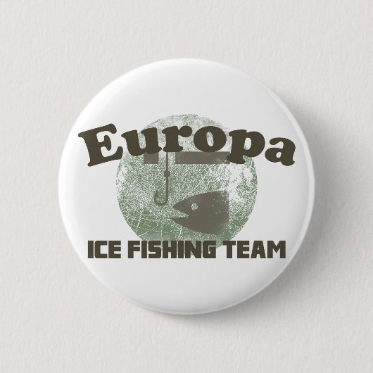 Badge Rond 5 Cm Équipe de pêche de glace d'Europa (Devant)