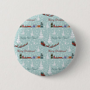 Badge Rond 5 Cm Équipe de père Noël