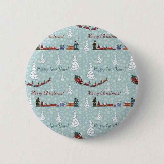 Badge Rond 5 Cm Équipe de père Noël (Devant)