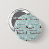 Badge Rond 5 Cm Équipe de père Noël (Devant & derrière)