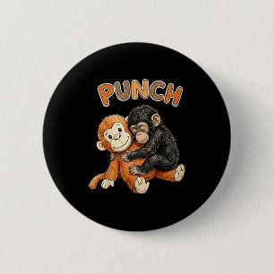 Badge Rond 5 Cm Équipe de poing - bébé singe coup de poing