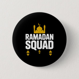 Badge Rond 5 Cm Équipe de Ramadan or lanterne de mosquée islamique