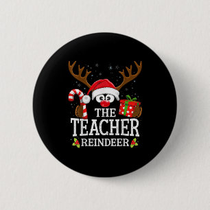 Badge Rond 5 Cm Équipe de rennes de Noël assortis à l'unité pour a