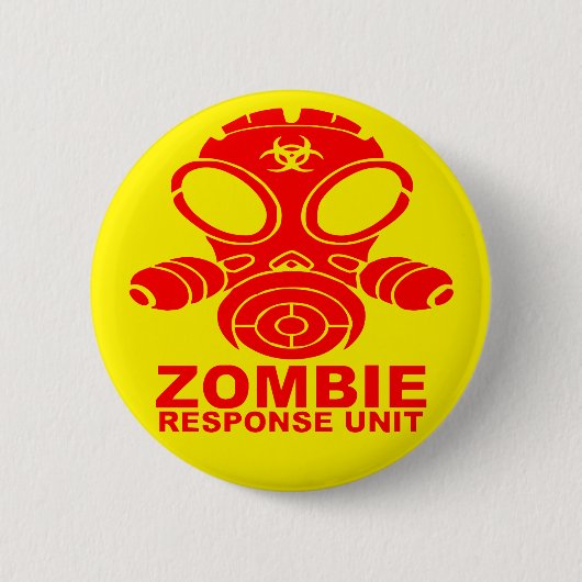 Badge Rond 5 Cm Équipe de réponse Zombie de Masque de Gaz 2 # (Devant)
