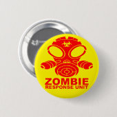 Badge Rond 5 Cm Équipe de réponse Zombie de Masque de Gaz 2 # (Devant & derrière)