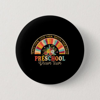 Badge Rond 5 Cm Équipe de rêve de maternelle rétro groovy Byck à l