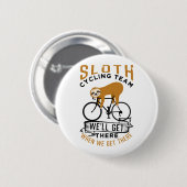 Badge Rond 5 Cm Équipe de Sloth Cycling (Devant & derrière)